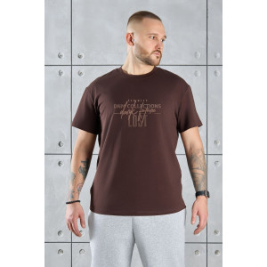 Футболка мужская "Арчи-2" кулирка с лайкрой (р-ры: 48-58) шоколадный