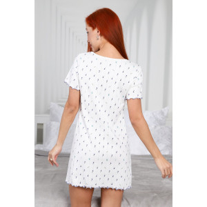 Сорочка женская М-1036 трансферная рибана (р-ры: 42-52) василек