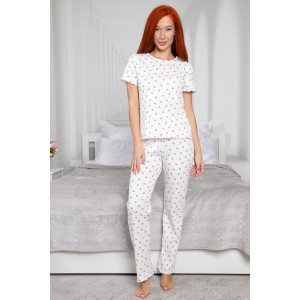 Пижама женская М-1030 лапша (р-ры: 42-52) розовые сердечки Пижама женская М-1030 лапша (р-ры: 42-52) розовые сердечки