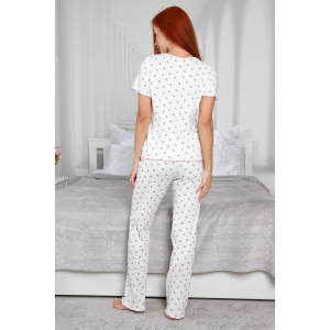 Пижама женская М-1030 лапша (р-ры: 42-52) розовые сердечки Пижама женская М-1030 лапша (р-ры: 42-52) розовые сердечки