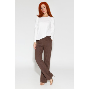 Брюки женские М-1020 полар флис (р-ры: 46-56) коричневый микровельвет