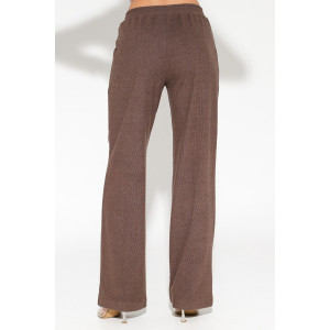 Брюки женские М-1020 полар флис (р-ры: 46-56) коричневый микровельвет