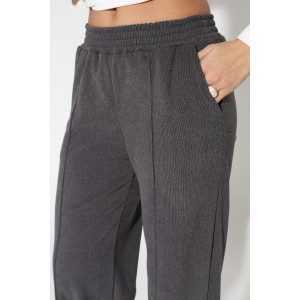 Брюки женские М-1020 полар флис (р-ры: 46-56) серый микровельвет