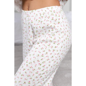 Пижама женская М-1031 ажурная рибана (р-ры: 42-52) аленький цветочек