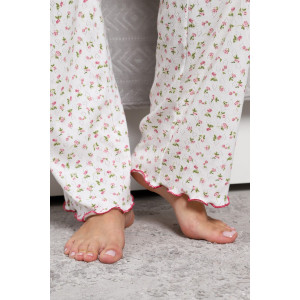 Пижама женская М-1031 ажурная рибана (р-ры: 42-52) аленький цветочек