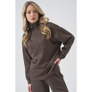 Костюм двойка женский 2450-Жак "Жаккард" жаккард (р-ры: 46-56) коричневый Костюм двойка женский 2450-Жак "Жаккард" жаккард (р-ры: 46-56) коричневый