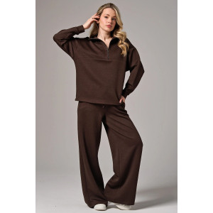 Костюм двойка женский 2450-Жак "Жаккард" жаккард (р-ры: 46-56) шоколадный Костюм двойка женский 2450-Жак "Жаккард" жаккард (р-ры: 46-56) шоколадный