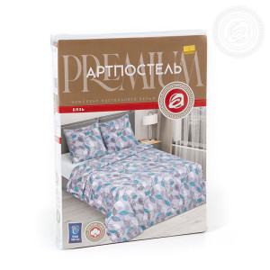 Постельное белье бязь "Серебряные листья" (последний размер) Евро