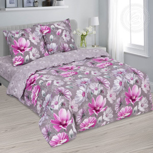 Постельное белье бязь "Азалия" (последний размер) 2-сп.евр