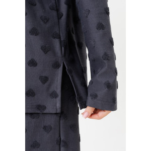 Костюм двойка женский 2231 махра-жаккард (последний размер) графит 50 Костюм двойка женский 2231 махра-жаккард (последний размер) графит 50