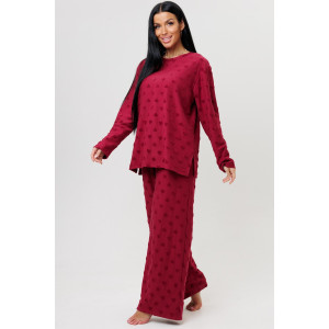 Костюм двойка женский 2231/2 махра-жаккард (последний размер) бордовый 48 Костюм двойка женский 2231/2 махра-жаккард (последний размер) бордовый 48