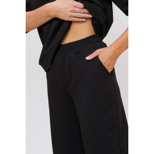 Костюм двойка женский №2157/1 футер 2-х нитка (последний размер) черный 48,50,52,54