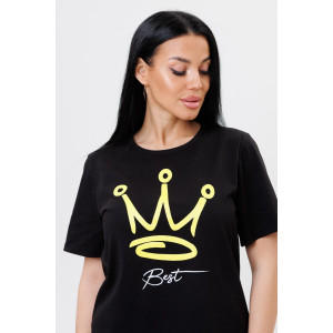 Костюм двойка женский 1921 кулирка (последний размер) черный 50