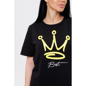 Костюм двойка женский 1921 кулирка (последний размер) черный 50