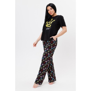 Костюм двойка женский 1921 кулирка (последний размер) черный 50