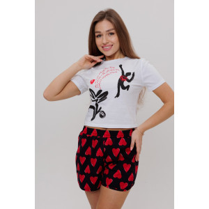 Костюм двойка женский №1731/2 кулирка (последний размер) черный 46