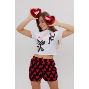 Костюм двойка женский №1731/2 кулирка (последний размер) черный 46