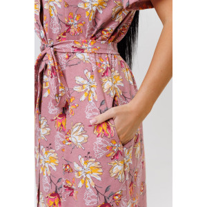 Халат женский №2128 кулирка (последний размер) брусничный 54