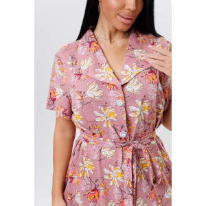 Халат женский №2128 кулирка (последний размер) брусничный 54