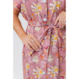 Халат женский №2128 кулирка (последний размер) брусничный 54