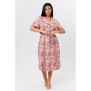 Халат женский №2128 кулирка (последний размер) брусничный 54