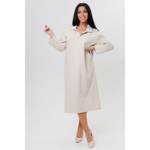 Платье женское №2156 футер 2-х нитка (последний размер) бежевый 52,54