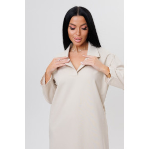 Платье женское №2156 футер 2-х нитка (последний размер) бежевый 52,54