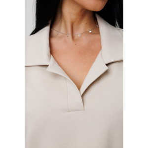 Платье женское №2156 футер 2-х нитка (последний размер) бежевый 52,54