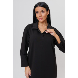 Платье женское №2156/1 футер 2-х нитка (последний размер) черный 52,56 Платье женское №2156/1 футер 2-х нитка (последний размер) черный 52,56