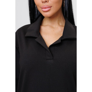 Платье женское №2156/1 футер 2-х нитка (последний размер) черный 52,56 Платье женское №2156/1 футер 2-х нитка (последний размер) черный 52,56