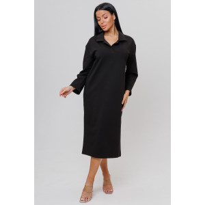 Платье женское №2156/1 футер 2-х нитка (последний размер) черный 52,56 Платье женское №2156/1 футер 2-х нитка (последний размер) черный 52,56