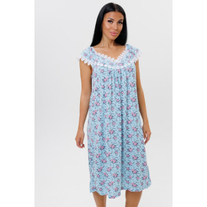 Сорочка женская 2055/3 кулирка (последний размер) голубой 52,58 Сорочка женская 2055/3 кулирка (последний размер) голубой 52,58