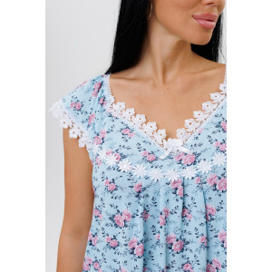 Сорочка женская 2055/3 кулирка (последний размер) голубой 52,58 Сорочка женская 2055/3 кулирка (последний размер) голубой 52,58