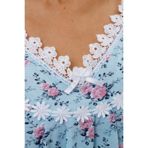 Сорочка женская 2055/3 кулирка (последний размер) голубой 52,58 Сорочка женская 2055/3 кулирка (последний размер) голубой 52,58