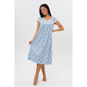 Сорочка женская 2055/3 кулирка (последний размер) голубой 52,58 Сорочка женская 2055/3 кулирка (последний размер) голубой 52,58