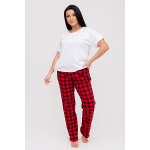 Брюки женские 1575 кулирка (последний размер) красный 50