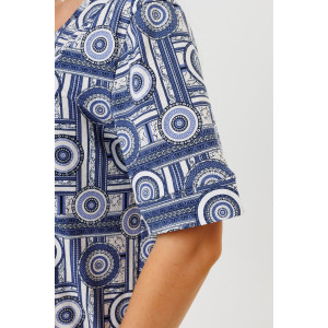 Туника женская №2201 кулирка (последний размер) индиго 50