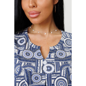 Туника женская №2201 кулирка (последний размер) индиго 50