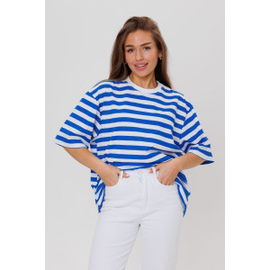 Футболка женская №1803 кулирка (последний размер) васильковый 46,48 Футболка женская №1803 кулирка (последний размер) васильковый 46,48