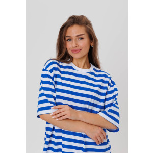 Футболка женская №1803 кулирка (последний размер) васильковый 46,48 Футболка женская №1803 кулирка (последний размер) васильковый 46,48