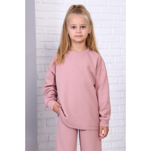 Костюм двойка детский МЛШ-48 "Диана" футер петельчатый (последний размер) пудра 140 Костюм двойка детский МЛШ-48 "Диана" футер петельчатый (последний размер) пудра 140