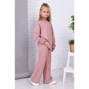 Костюм двойка детский МЛШ-48 "Диана" футер петельчатый (последний размер) пудра 140 Костюм двойка детский МЛШ-48 "Диана" футер петельчатый (последний размер) пудра 140