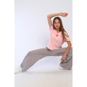 Футболка детская "Нелли" кулирка (последний размер) светло-розовый 158