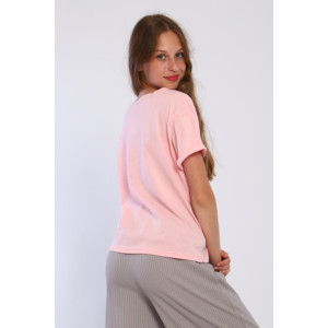 Футболка детская "Нелли" кулирка (последний размер) светло-розовый 158
