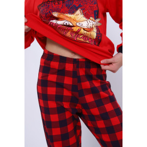 Пижама детская "Феликс" футер 2-х нитка с начесом (последний размер) красный 164 Пижама детская "Феликс" футер 2-х нитка с начесом (последний размер) красный 164