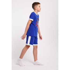 Пижама детская "Футбол" кулирка (последний размер) синий 158 Пижама детская "Футбол" кулирка (последний размер) синий 158