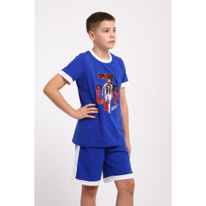 Пижама детская "Футбол" кулирка (последний размер) синий 158 Пижама детская "Футбол" кулирка (последний размер) синий 158