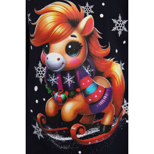 Пижама детская МЛШ "Лошадка" кулирка (последний размер) синий 116