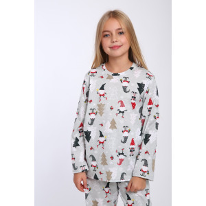 Пижама детская МЛШ "Новый год" кулирка (последний размер) 116