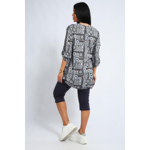 Костюм двойка женский 01052 кулирка (последний размер) серый 60